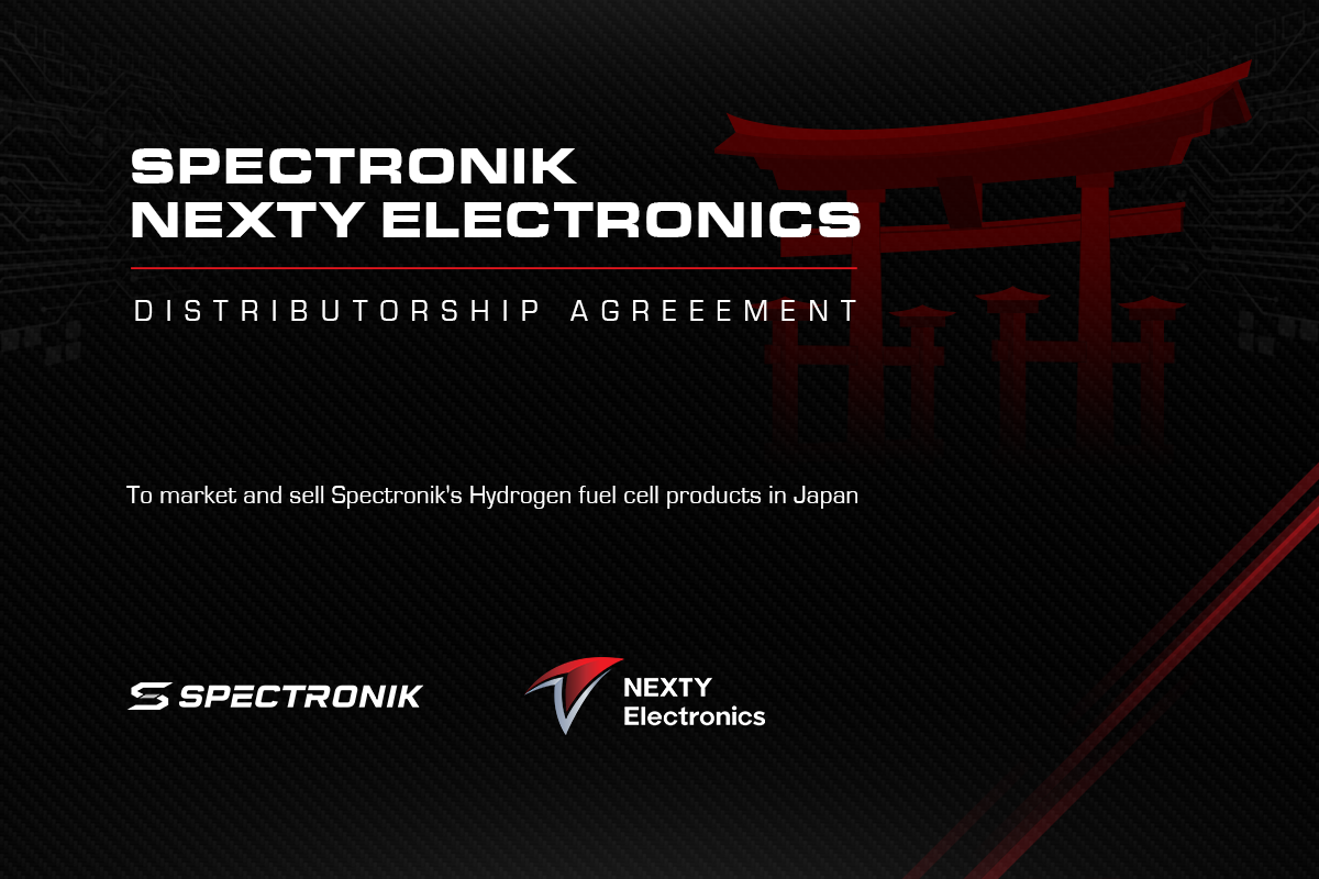 Partnership will see NEXTY Electronics actively market and sell Spectronik’s Small Hydrogen fuel cell products in Japan